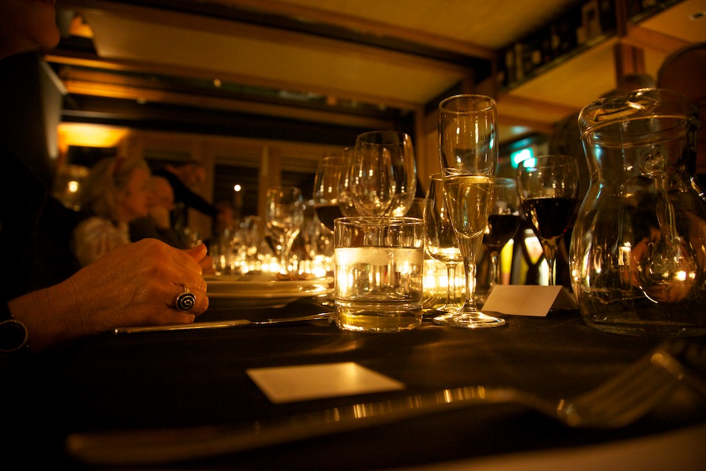 Dinner table at Nant