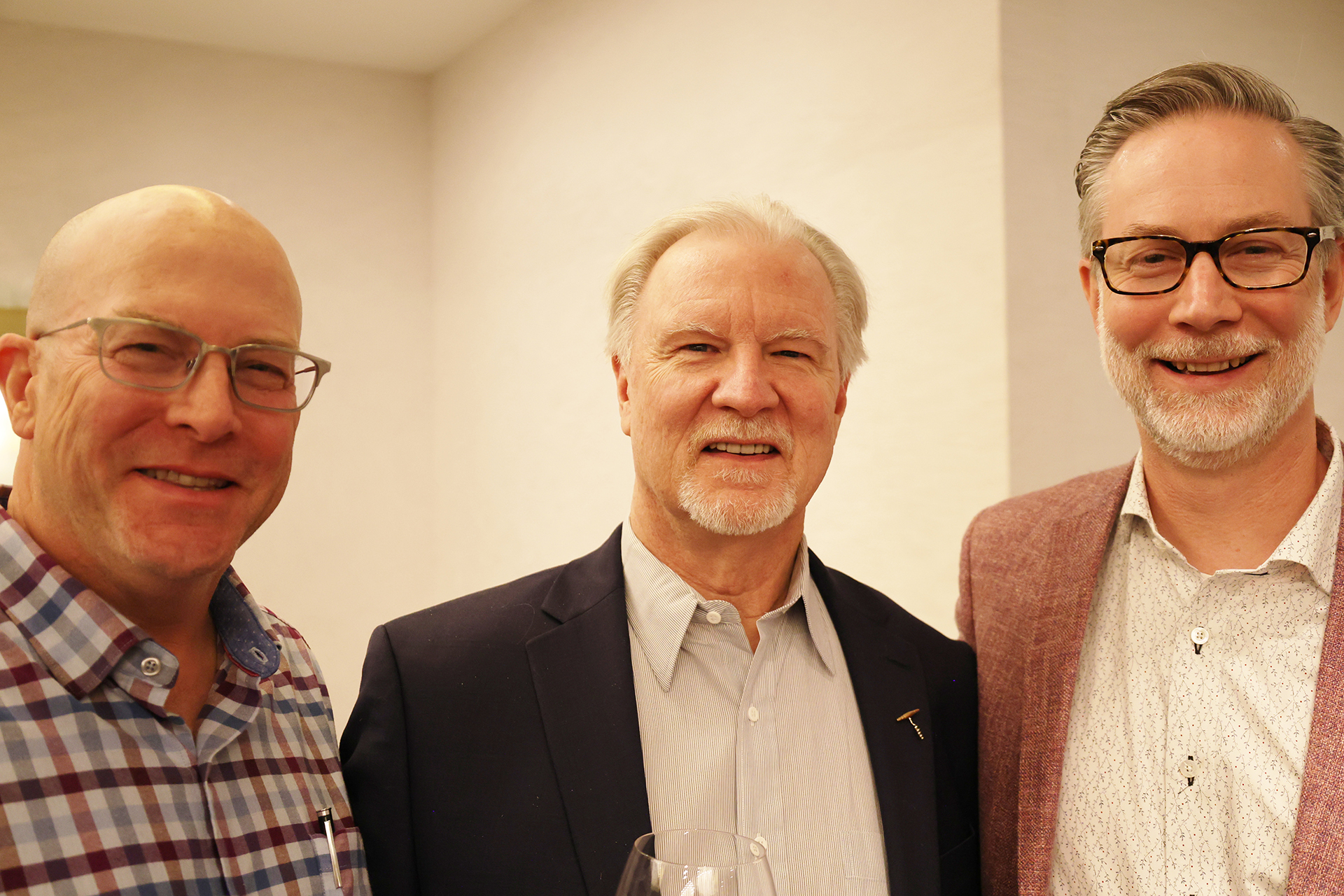 Allen Meadows (centre) with festival guests