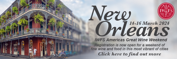 New Orleans - IWFS Americas Great Wine Weekend. 14-16 March 2024. Registration is now open for a weekend of fine wine and food in this most vibrant of cities. Click here to find out more.