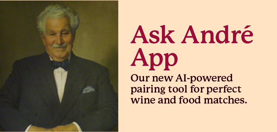 Ask Andre App - Our new AI-powered tool for perfect wine and food matches.