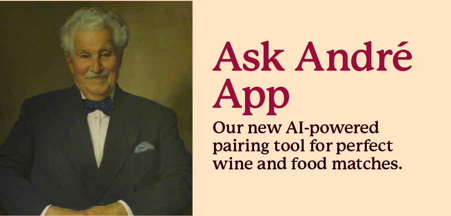 Ask Andre App - Our new AI-powered tool for perfect wine and food matches.